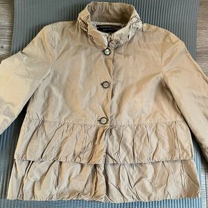 Zara Windbreaker taupe jacket Sz S